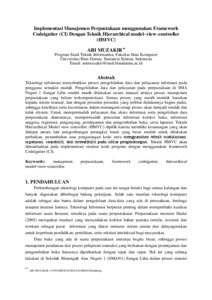 Implementasi Manajemen Perpustakaan menggunakan Framework Codeigniter ...