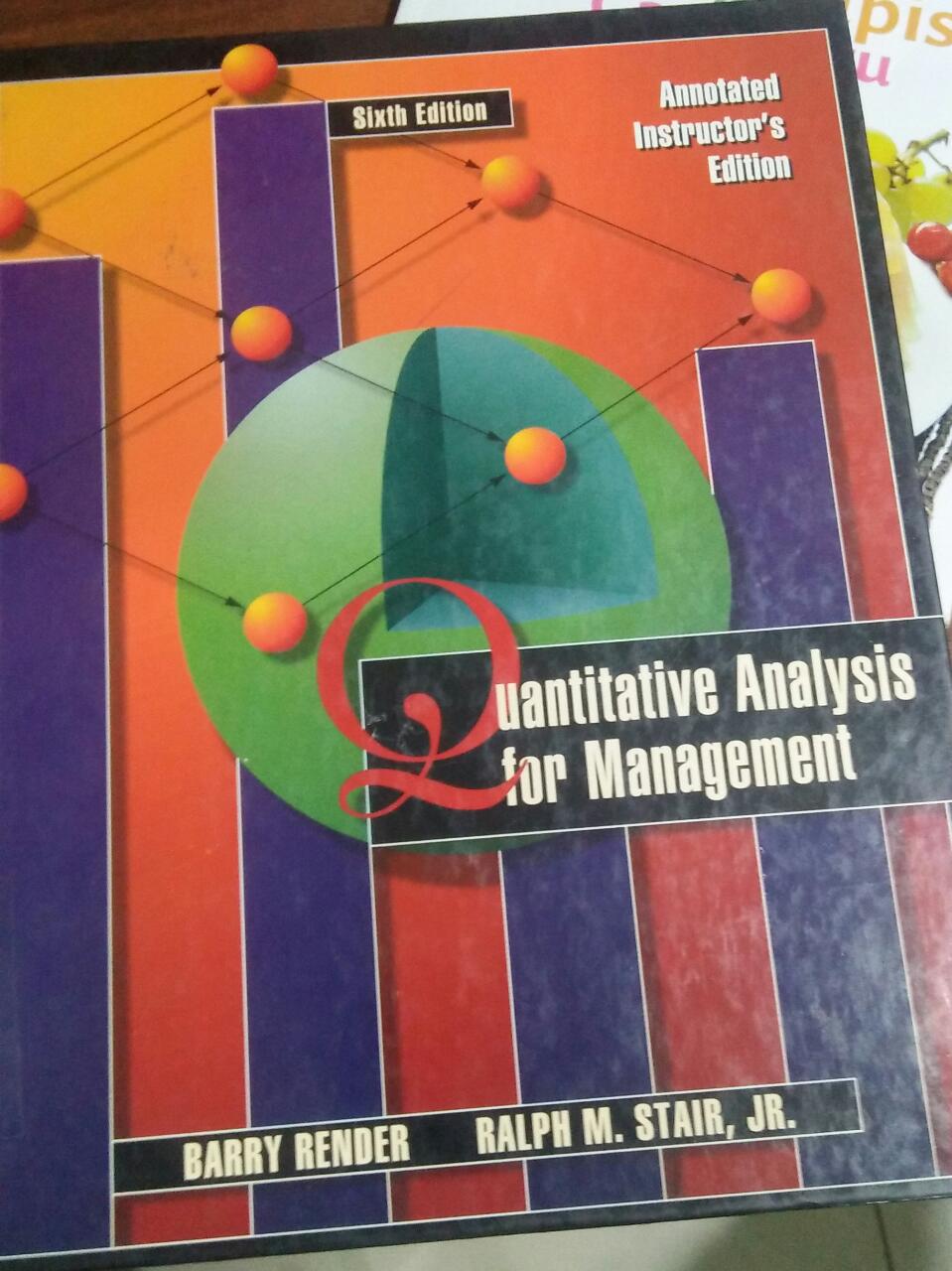 Cover QUANTITATIVE ANALYSIS FOR MANAGEMENT / Barry Render