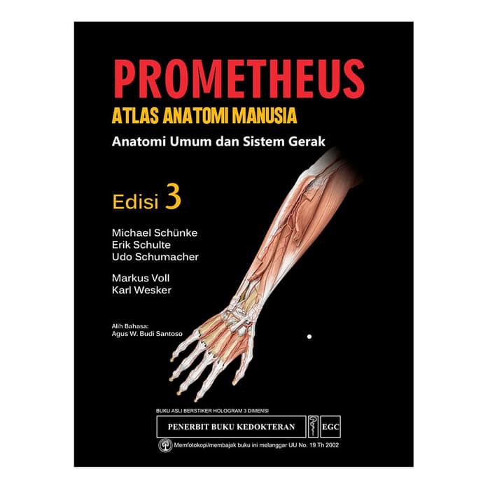 Cover PROMETHEUS ATLAS ANATOMI MANUSIA :  Anatomi Umum dan Sistem Gerak / Michael Schunke, Erik Schulte, dan Udo Schumacher
