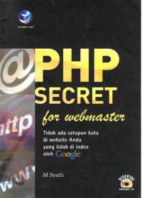 Cover PHP SECRET FOR WEBMASTER / M. Syafi'i