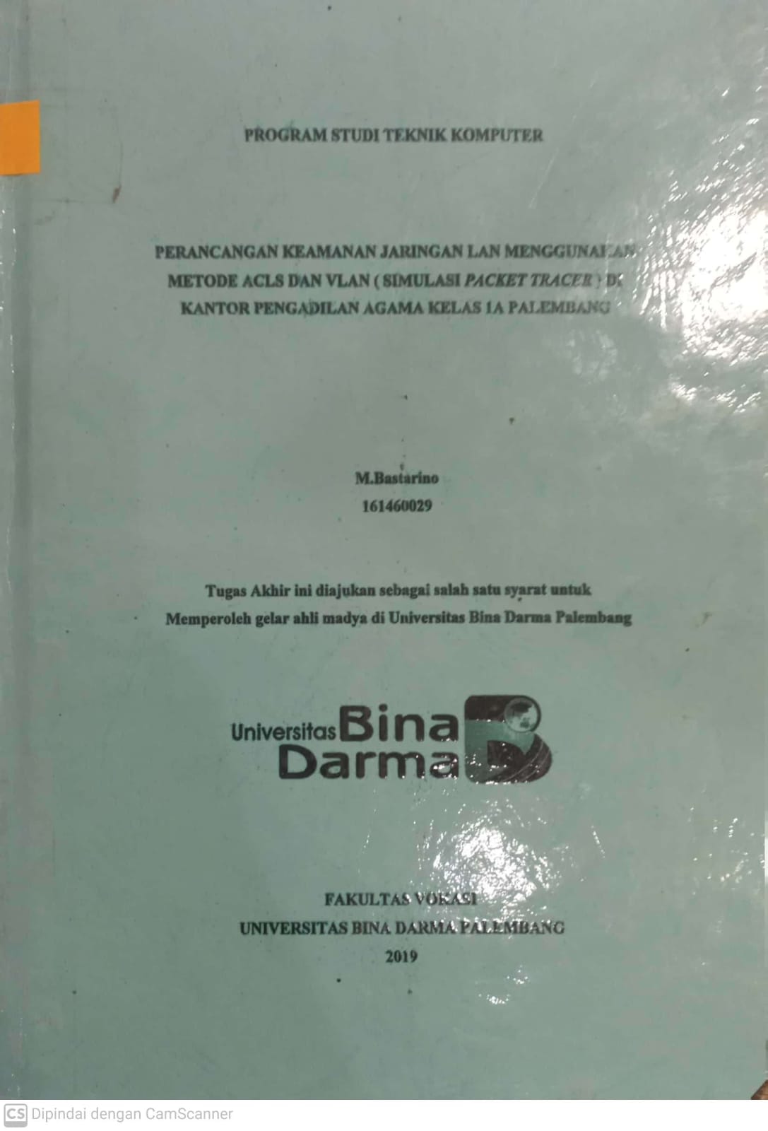 Cover PERANCANGAN KEAMANAN JARINGAN LAN MENGGUNAKAN METODE ACLS DAN VLAN (SIMULASI PACKET TRACER) DI KANTOR PENGADILAN AGAMA KELAS 1A PALEMBANG / M.BASTARINO