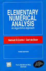 Cover ELEMENTARY NUMERICAL ANALYSIS :  An Algorithmic Approach / Samuel D. Conte