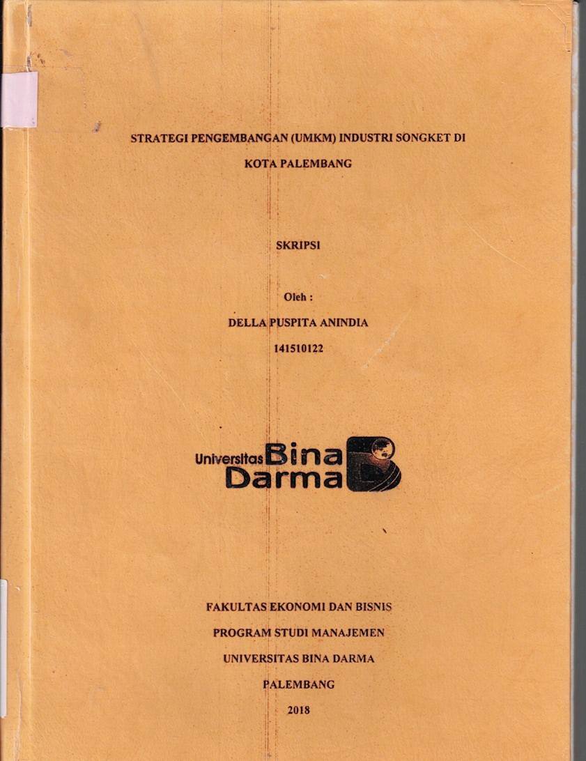 Cover STRATEGI PENGEMBANGAN (UMKM) INDUSTRI SONGKET DI KOTA PALEMBANG / Della Puspita Anindia