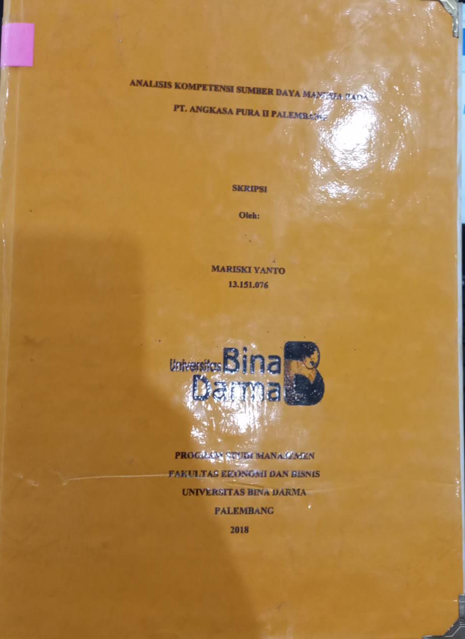 Cover Analisis Kompetensi Sumber Daya Manusia Pada PT.Angkasa II Palembang / Mariski Yanto