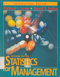 Cover STATISTICS FOR MANAGEMENT / Richard I. Levin