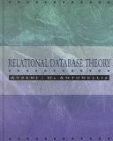 Cover RELATIONAL DATABASE THEORY / Atzeni