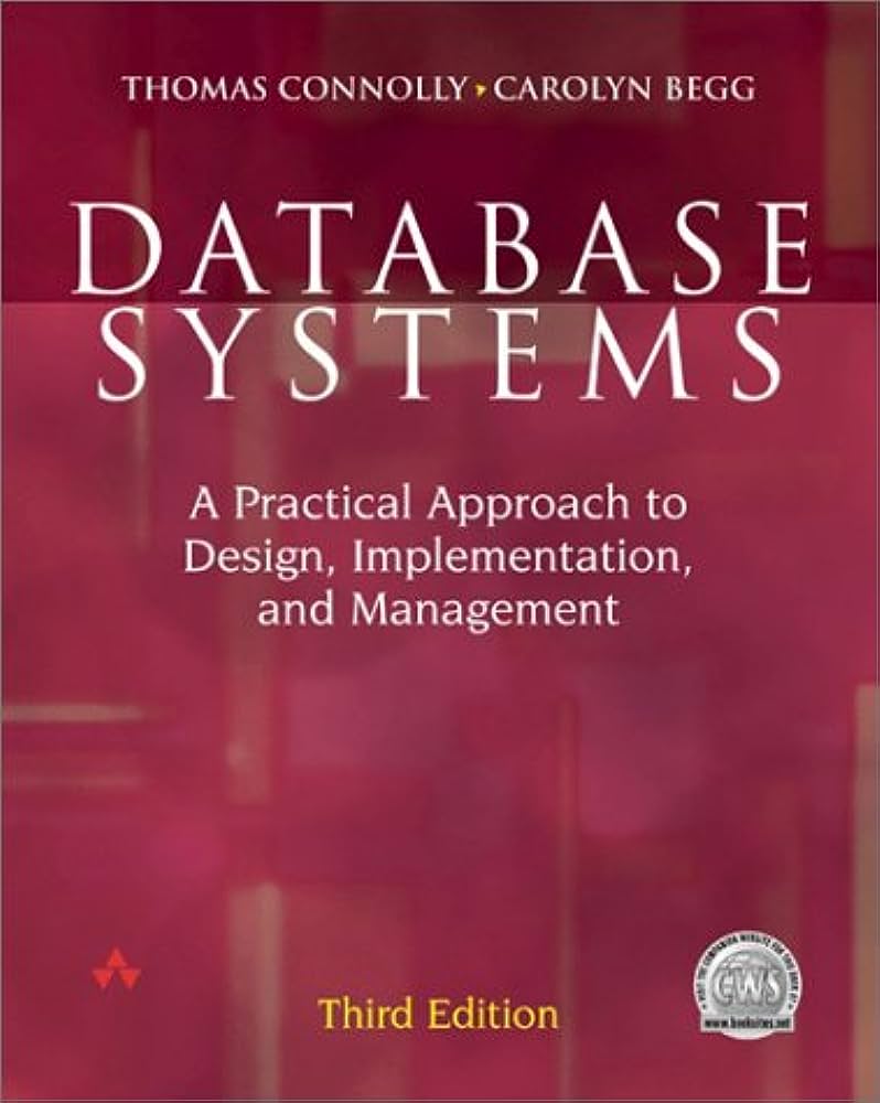 Cover DATABASE SYSTEMS :  A Practical Approach to Design, Implementation, and Management / Thomas Connolly