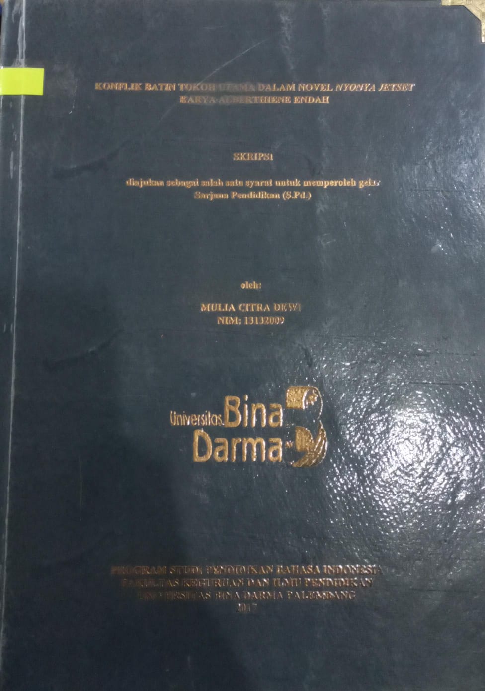 Cover Konflik Batin Tokoh Utama dalam Novel Nyonya Jetset Karya AlbertHiene Endah / Mulia Citra Dewi