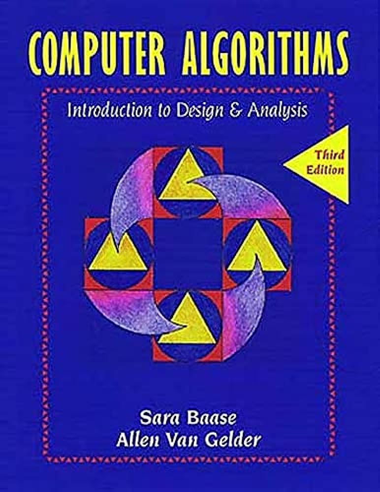 Cover COMPUTER ALGORTHMS :  Introduction to Design and Analysis / Sara Baase