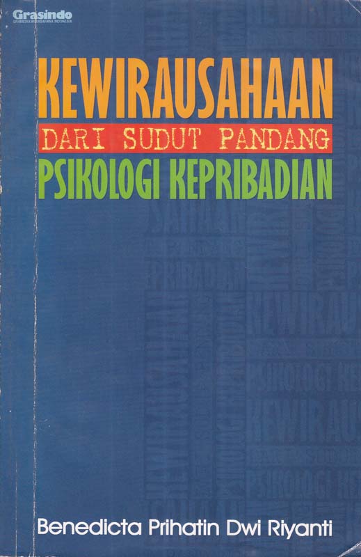 Cover KEWIRAUSAHAAN DARI SUDUT PANDANG PSIKOLOGI KEPRIBADIAN / Benedicta Prihatin Dwi Riyanti