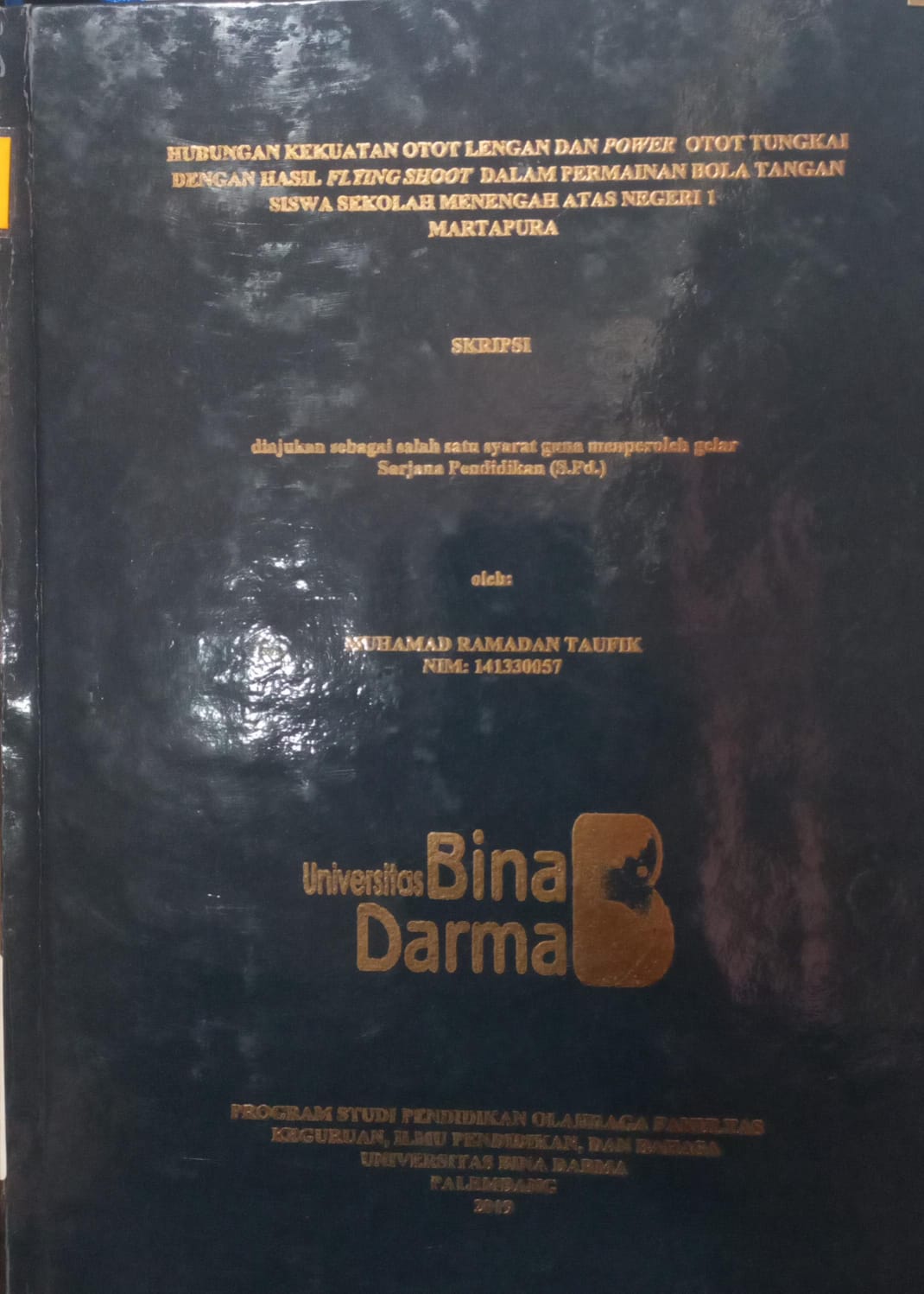 Cover HUBUNGAN KEKUATAN OTOT LENGAN DAN POWER OTOT TUNGKAI DENGAN HASIL FLYING SHOOT DALAM PERMAINAN BOLA TANGAN SISWA SEKOLAH MENENGAH ATAS NEGERI 1 MARTAPURA / MUHAMMAD RAMADAN TAUFIK