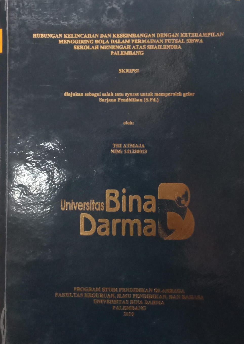 Cover HUBUNGAN KELINCAHAN DAN KESEIMBANGAN DENGAN KETERAMPILAN MENGGIRING BOLA DALAM PERMAINAN FUTSAL SISWA SEKOLAH MENENGAH ATAS SHAILENDRA PALEMBANG / TRI ATMAJA
