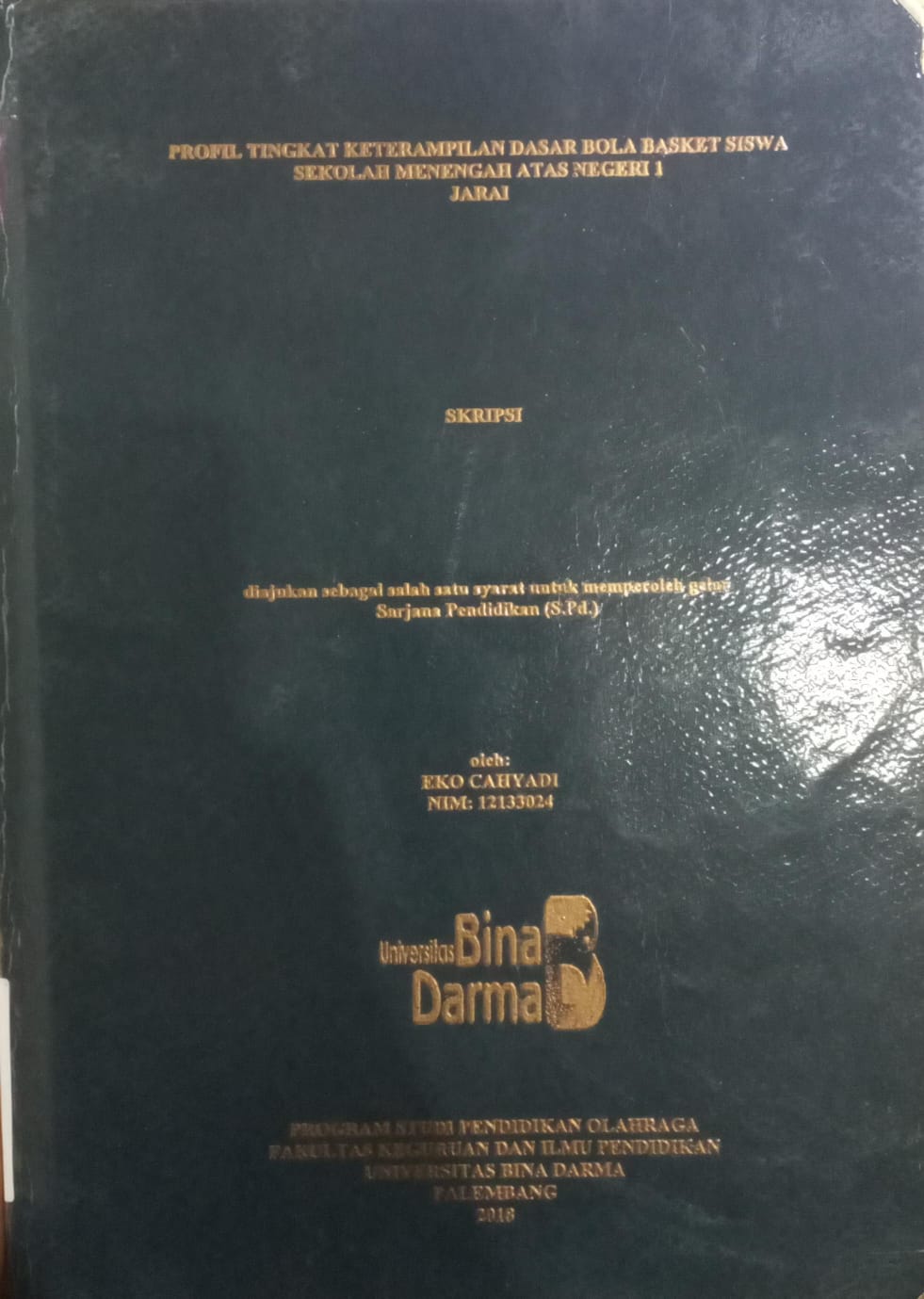 Cover PROFIL TINGKAT KETERAMPILAN DASAR BOLA BASKET SISWA SEKOLAH MENENGAH ATAS NEGERI 1 JARAI / EKO CAHYADI