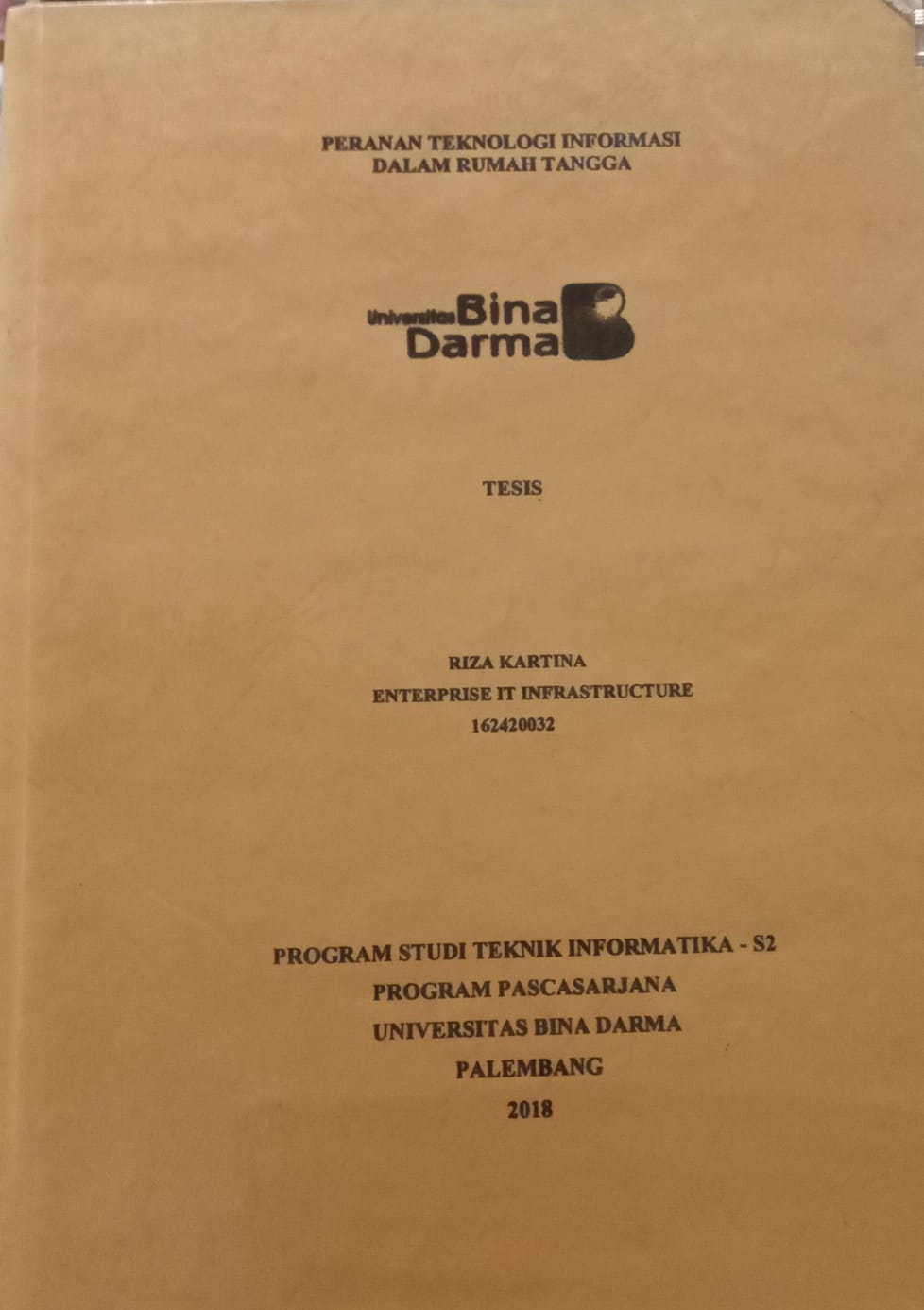 Cover PERANAN TEKNOLOGI INFORMASI DALAM RUMAH TANGGA / RIZA KARTINA