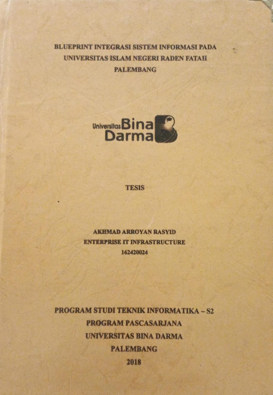 Cover BLUEPRINT INTEGRASI SISTEM INFORMASI PADA UNIVERSITAS ISLAM NEGERI RADEN FATAH PALEMBANG / AKHMAD ARROYAN RASYID