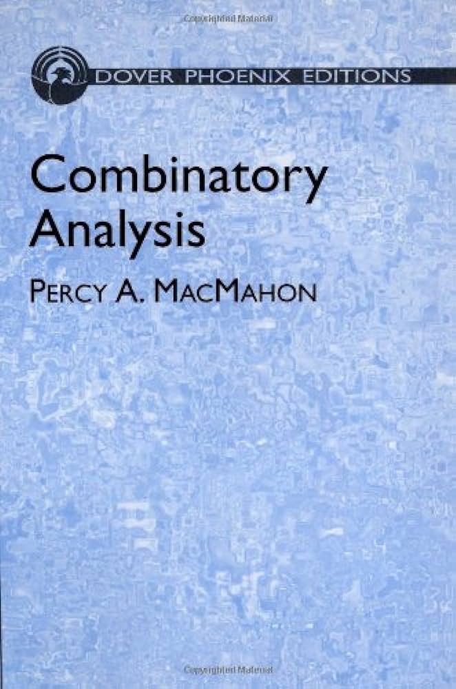 Cover COMBINATORY ANALYSIS / Percy A. MacMahon