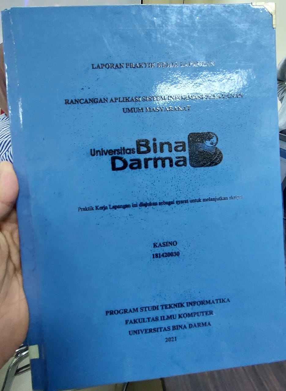 Cover RANCANGAN APLIKASI SISITEM INFORMASI PELAYANAN UMUM MASYARAKAT / KASINO