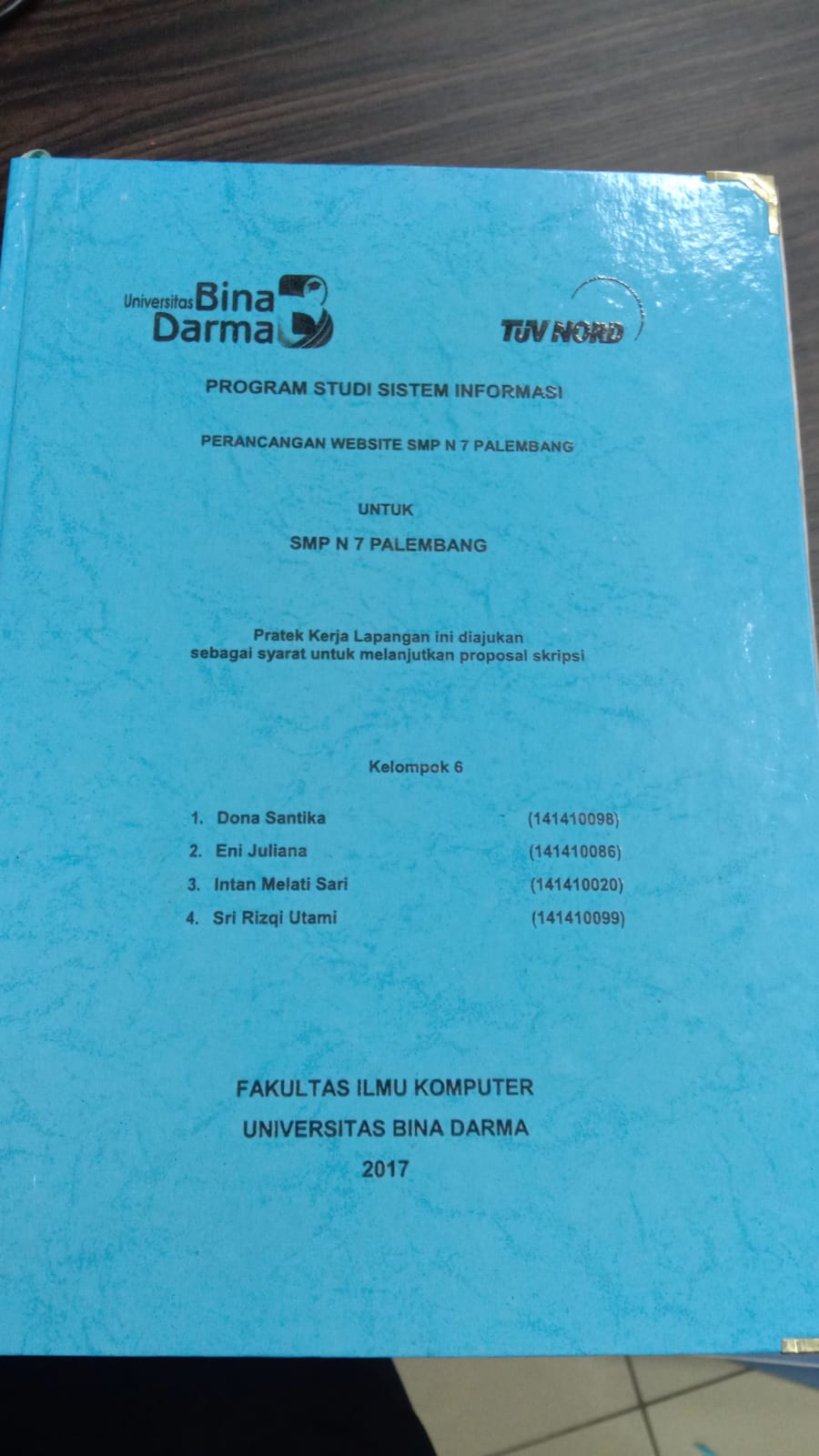 Cover PERANCANGAN WEBSITE  SMP N 7 PALEMBANG :  UNTUK SMP N 7 PALEMBANG / DONA SANTIKA, ENI JULIANA, DKK