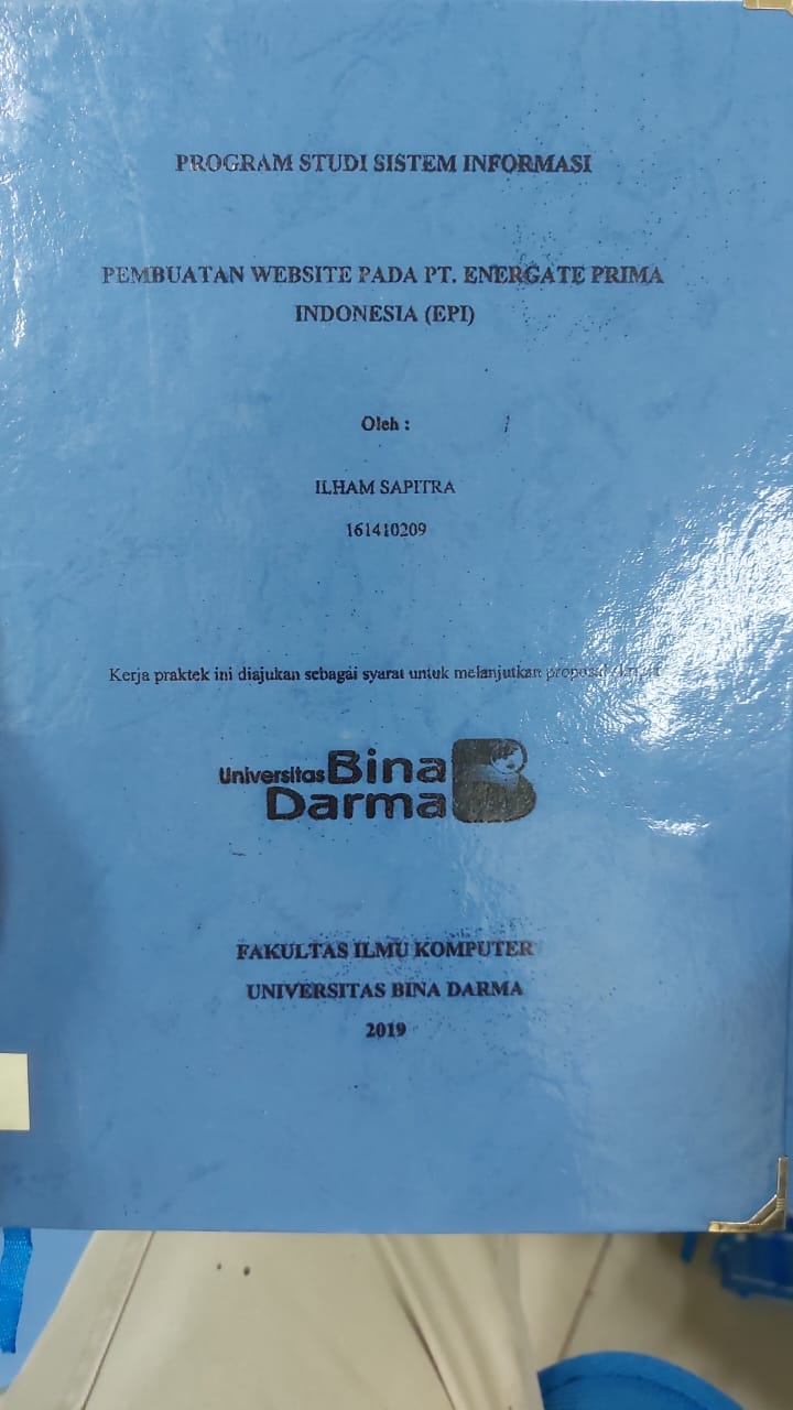 Cover PEMBUATAN WEBSITE PADA PT.ENERGATE PRIMA INDONESIA (EPI) / ILHAM SAPITRA
