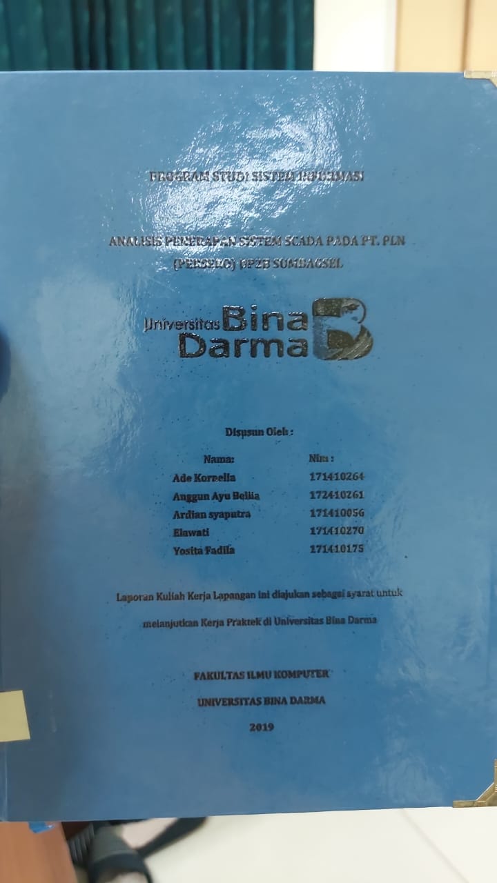 Cover ANALISIS PENERAPAN SISTEM SCADA PADA PT.PLN (PERSERO) UP2B SUMBANGSEL / ADE KORNELIA DKK