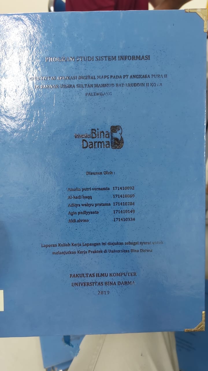 Cover EFEKTIVITAS APLIKASI DIGITAL MAPS PADA PT ANGKASA PURA II DI BANDAR UDARA SULTAN MAHMUD BADARUDDIN II KOTA PALEMBANG / AMELIA PUTRI VERNANDA