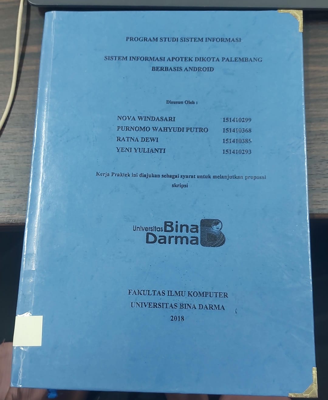 Cover SISTEM INFORMASI APOTEK DIKOTA PALEMBANG BERBASIS ANDROID / NOVA WINDASARI