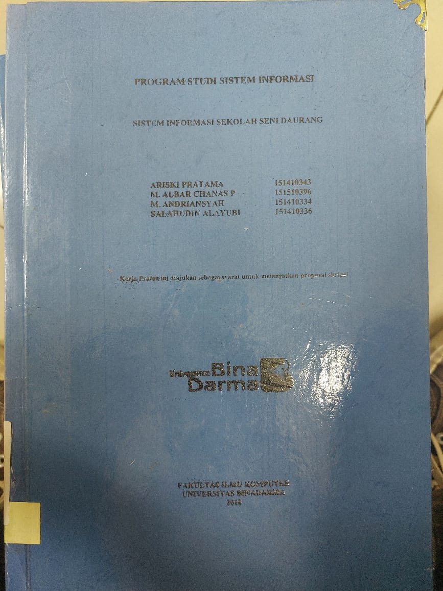 Cover SISTEM INFORMASI SEKOLAH SENI DAURANG / ARISKI PRATAMA, DKK