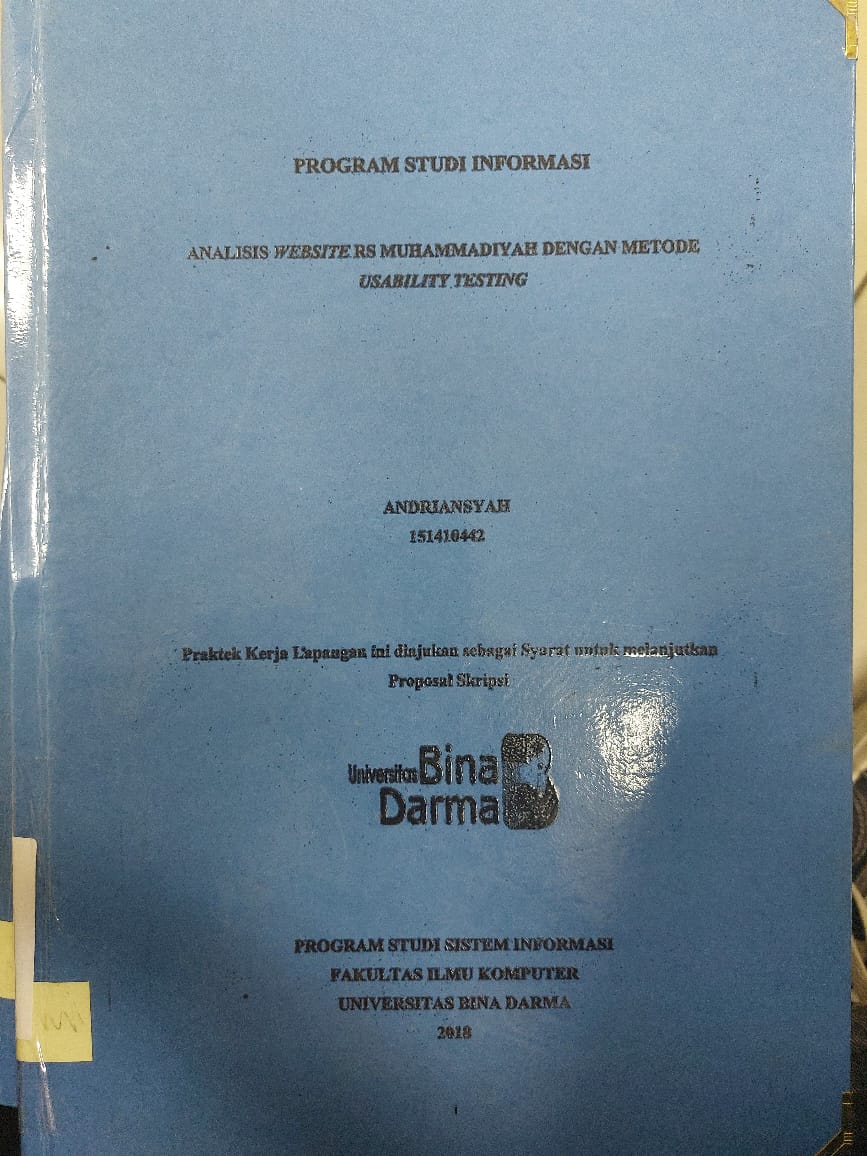 Cover ANALISIS WEBSITE MUHAMMADIYAH DENGAN METODE USABILITY TESTING / ANDRIANSYAH
