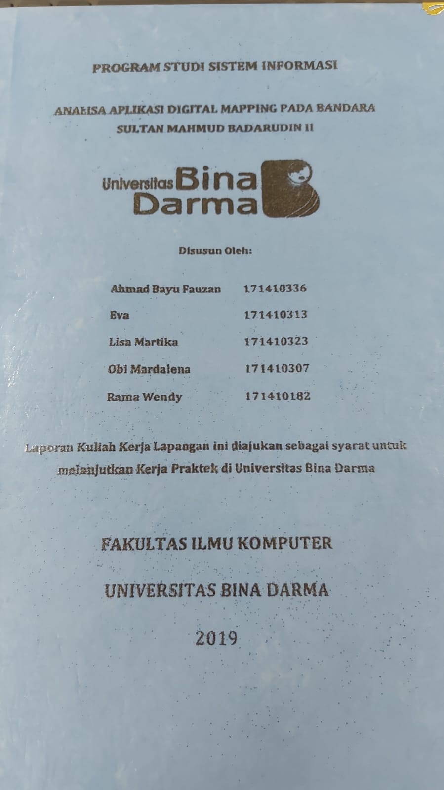 Cover ANALISA APLIKASI DIGITAL MAPPING PADA BANDARA SULTAN MAHMUD BANDARUDIN II / AHMAD BAYU FAUZAN,DKK
