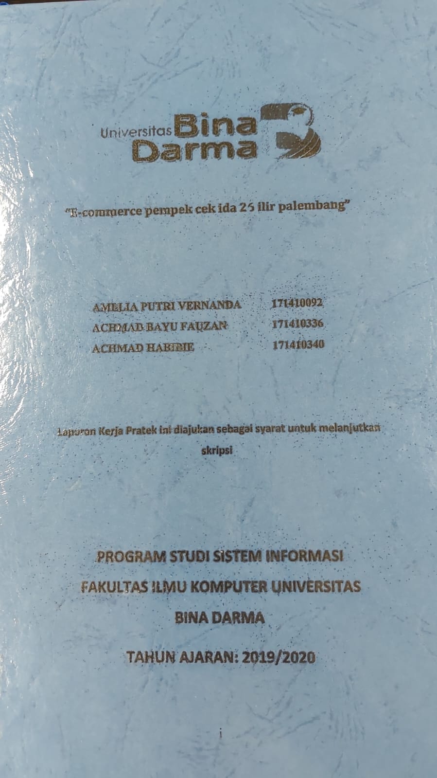 Cover E-COMMERCE PEMPEK CEK IDA 25 ILIR PALEMBANG / AMELIA PUTRI VERNANDA,DKK