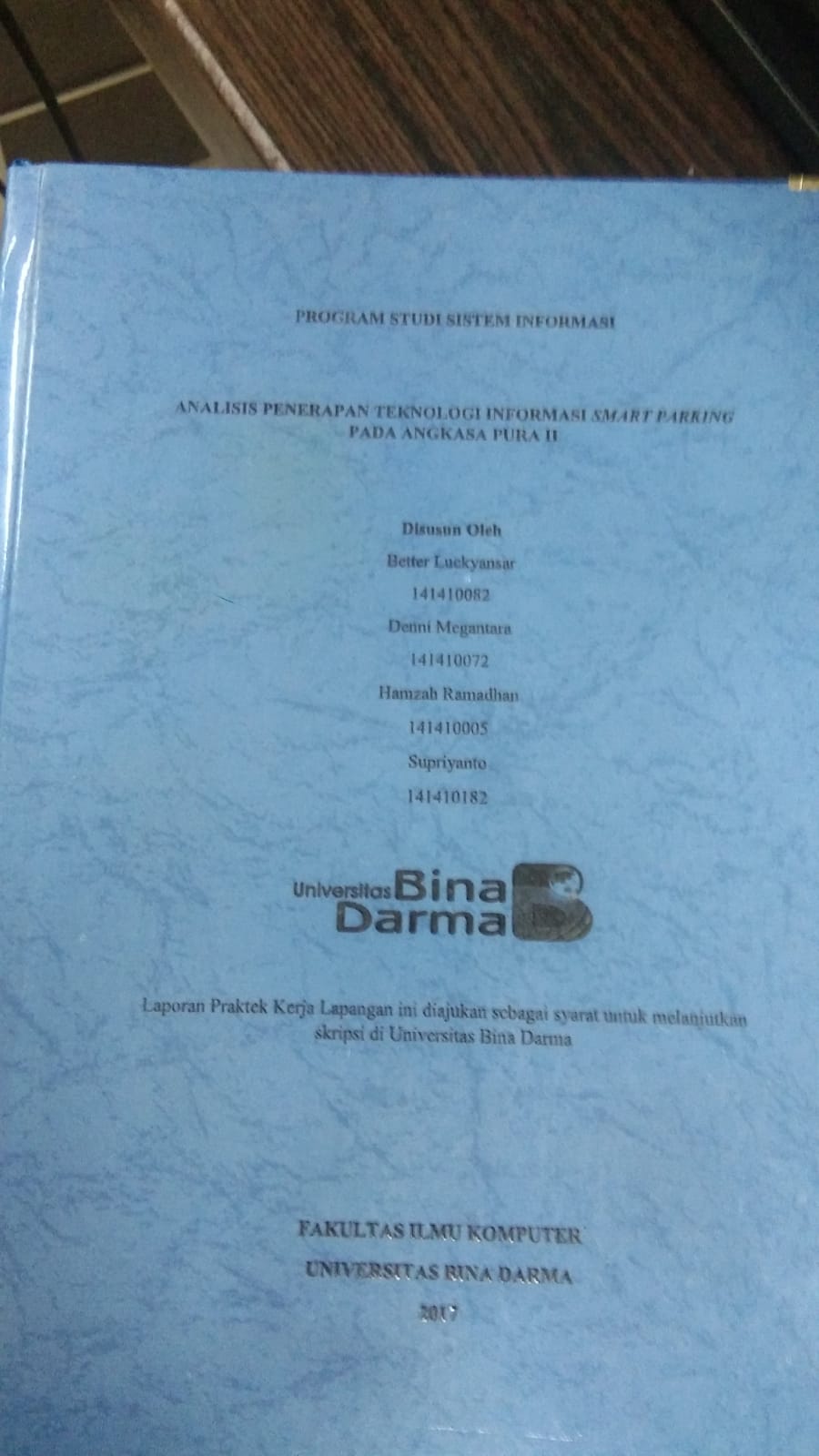Cover ANALISIS PENERAPAN TEKNOLOGI INFORMASI SMART PARKING PADA ANGKASA PURA II / BETTER LUCKYANSAR
