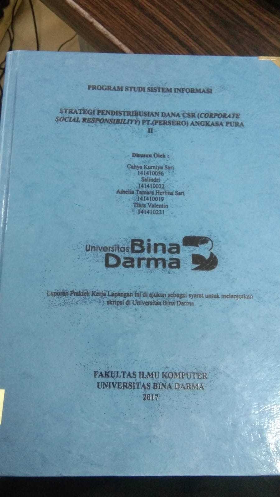 Cover STRATEGI PENDISTRIBUSIAN DANA CSR (CORPORATE SOCIAL RESPONSIBILITY) PT. (PERSERO) ANGKASA PURA II / CAHYA KURNIYA SARI DKK