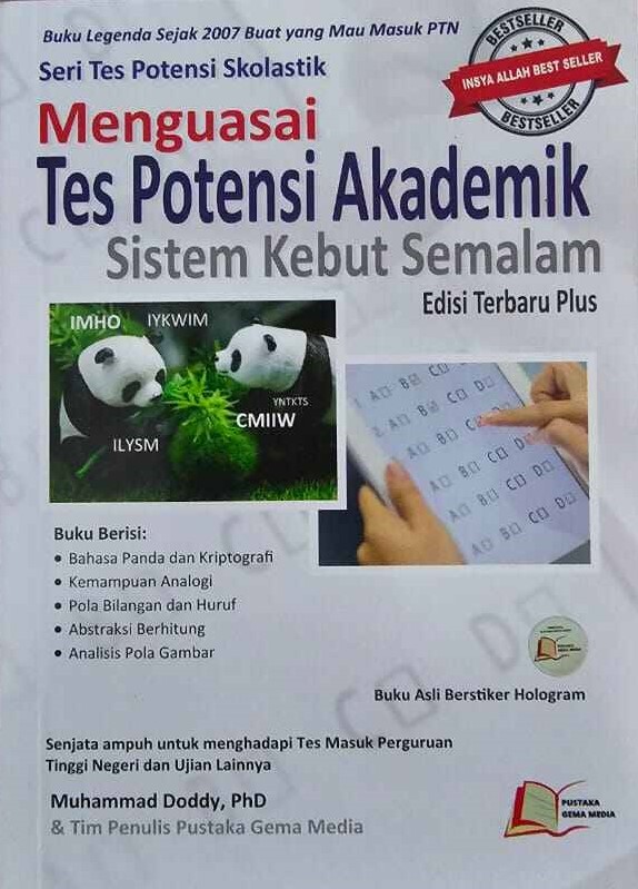 Cover MENGUASAI TES POTENSI AKADEMIK :  Sistem Kebut Semalam / Muhammad Doddy AB