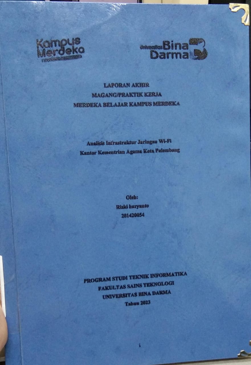 Cover Analisis Infrastruktur Jaringan Wi-Fi Kantor Kementerian Agama Kota Palembang / Rizki haryanto