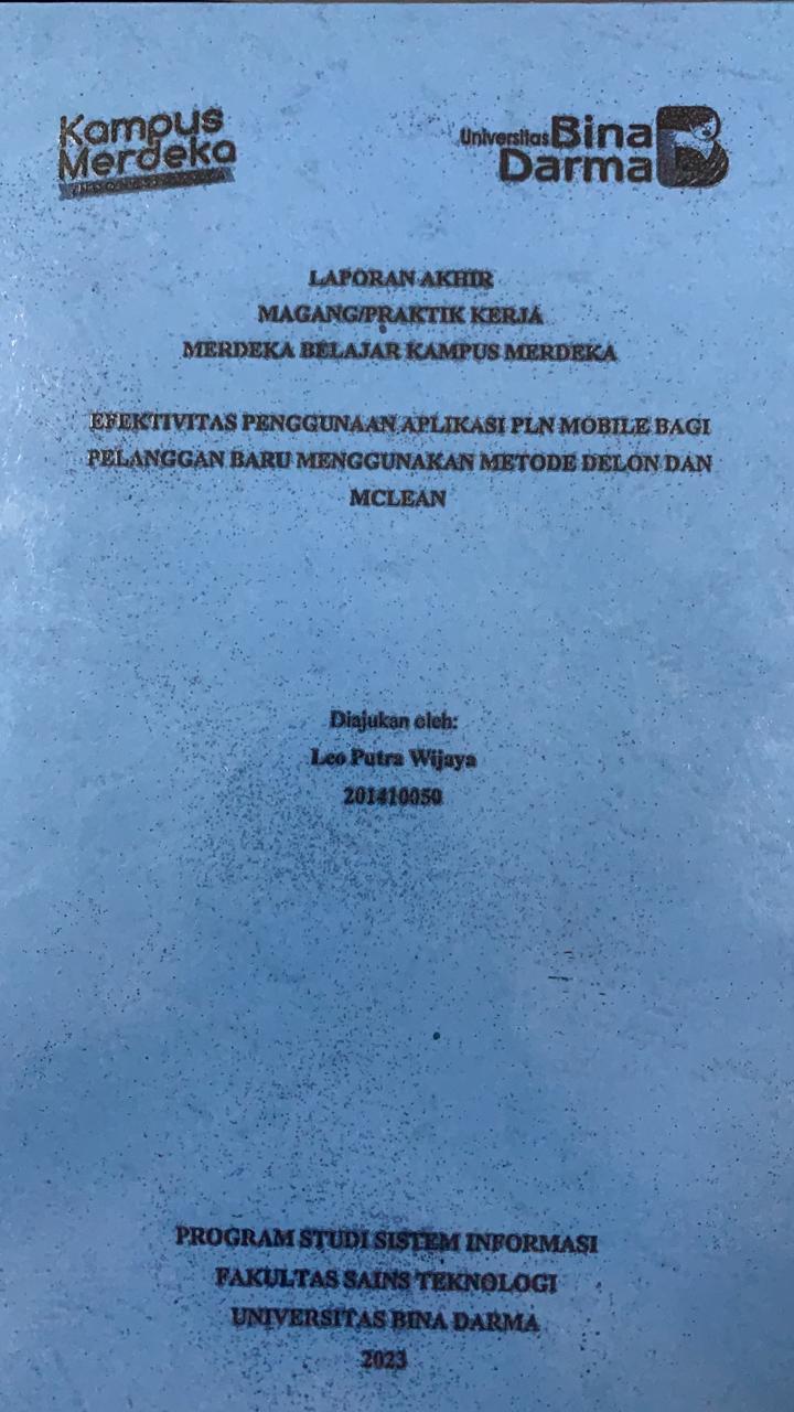 Cover EFEKTIVITAS PENGGUNAAN APLIKASI PLN MOBILE BAGI PELANGGAN BARU MENGGUNAKAN METODE DELON DAN MCLEAN / LEO PUTRA WIJAYA