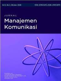 Cover JURNAL MANAJEMEN KOMUNIKASI / Ira Mirawati