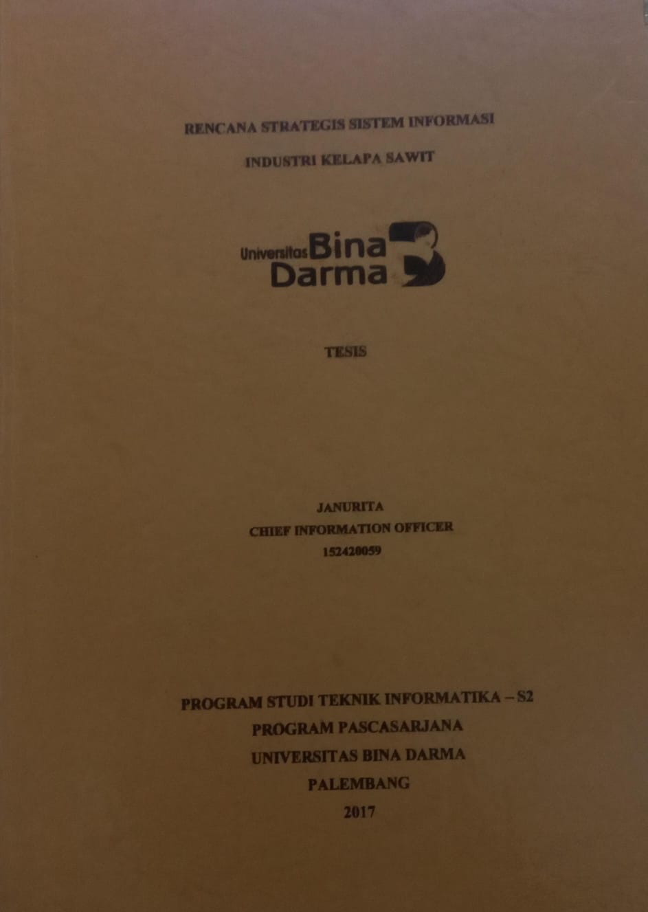 Cover RENCANA STRATEGIS SISTEM INFORMASI INDUSTRI KELAPA SAWIT / JANURITA