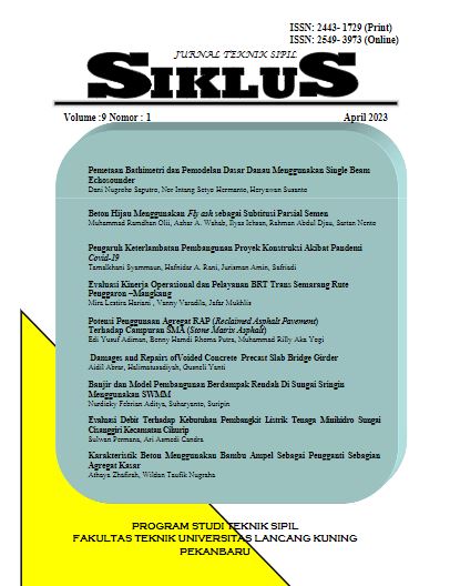 Cover SIKLUS :  Jurnal Teknik Sipil / Universitas Lancang Kuning