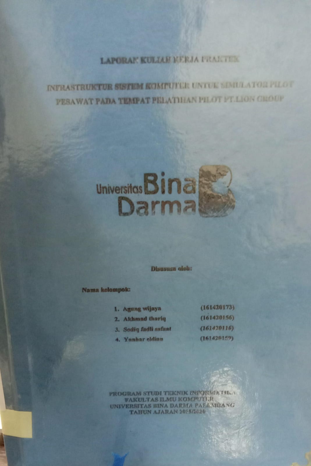 Cover INFRASTRUKTUR SISTEM KOMPUTER UNTUK SIMULATOR PILOT PESAWAT PADA TEMPAT PELATIHAN PILOT PT.LION GROUP / AGUNG WIJAYA, AKHMAD THARIQ, DKK