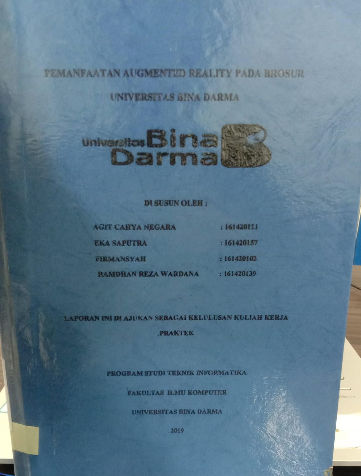 Cover PEMANFAATAN AUGMENTED REALITY PADA BROSUR UNIVERSITAS BINA DARMA / AGIT CAHYA NEGARA, EKA SAPUTRA,dkk