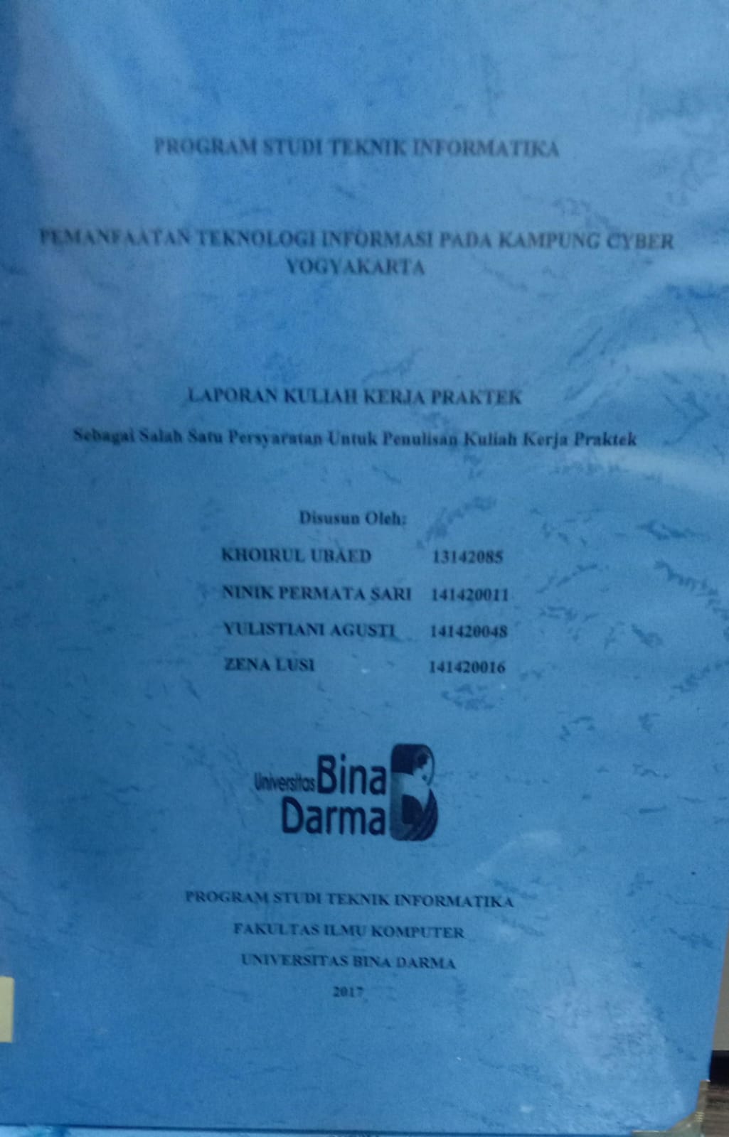 Cover PEMANFAATAN TEKNOLOGI INFORMASI PADA KAMPUNG CYBER YOGYAKARTA / KHOIRUL UBAED,NIKI PERTAMA SARI,dkk