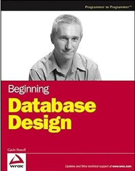 Cover BEGINNING DATABASE DESIGN / Gavin Powell