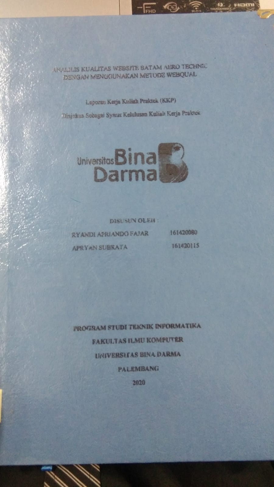 Cover ANALISIS KUALITAS WEBSITE BATAM AERO TECHNIC DENGAN MENGGUNAKAN METODE WEBQUAL / RYANDI APRIANDO FAJAR DKK