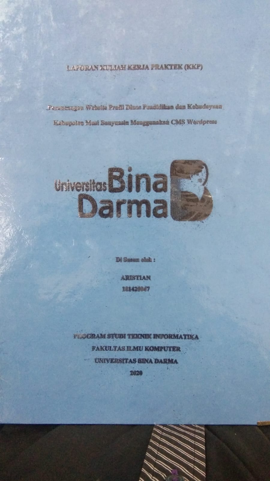 Cover PERANCANGAN WEBSITE PROFIL DINAS PENDIDIKAN DAN KEBUDAYAAN KABUPATEN MUSI BANYUASIN MENGGUNAKAN CMS WORDPRESS / ARISTIAN