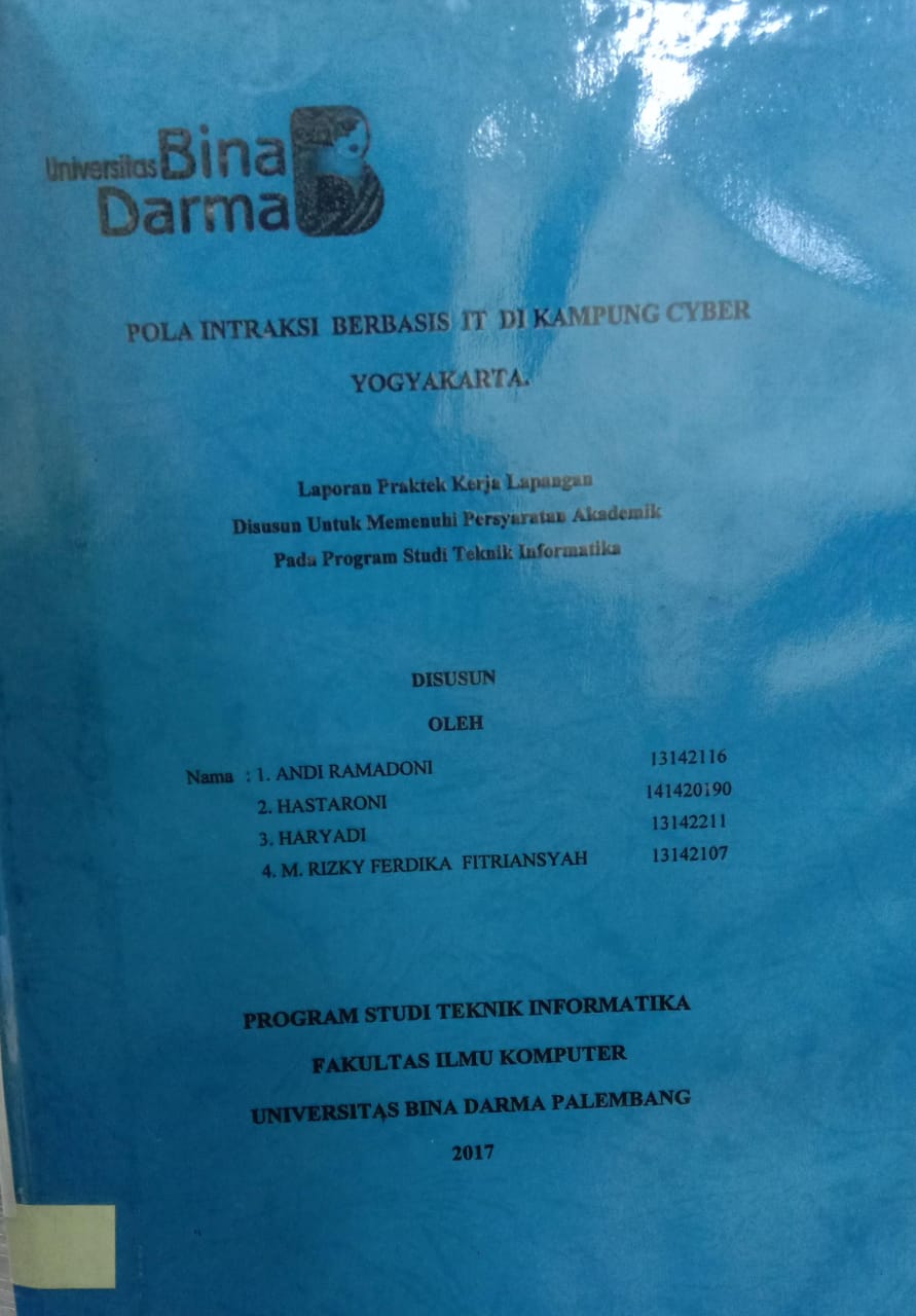 Cover POL INTERAKSI BERBASIS IT DI KAMPUNG CYBER YOGYAKARTA / ANDI RAMADONI, HASTARONI,dkk