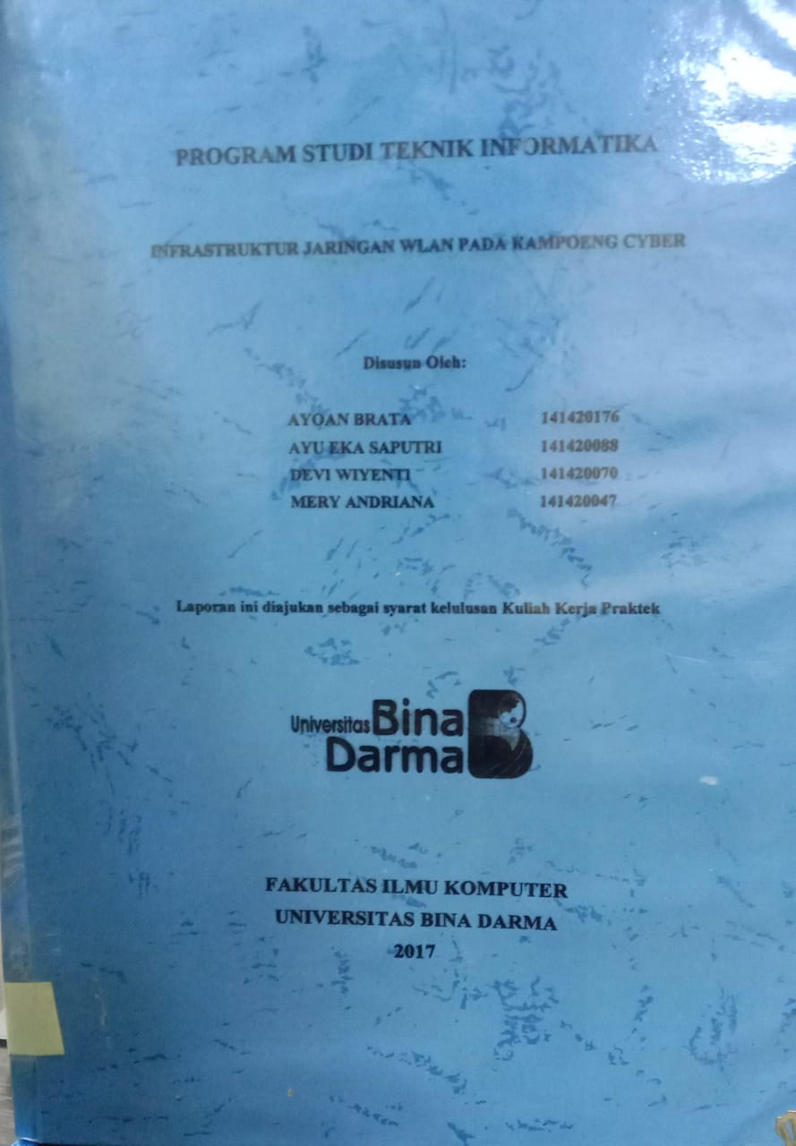 Cover INFRASTRUKTUR JARINGAN WLAN PADA KAMPOENG CYBER / AYOAN BRATA, AYU EKA SAPUTRA, dkk