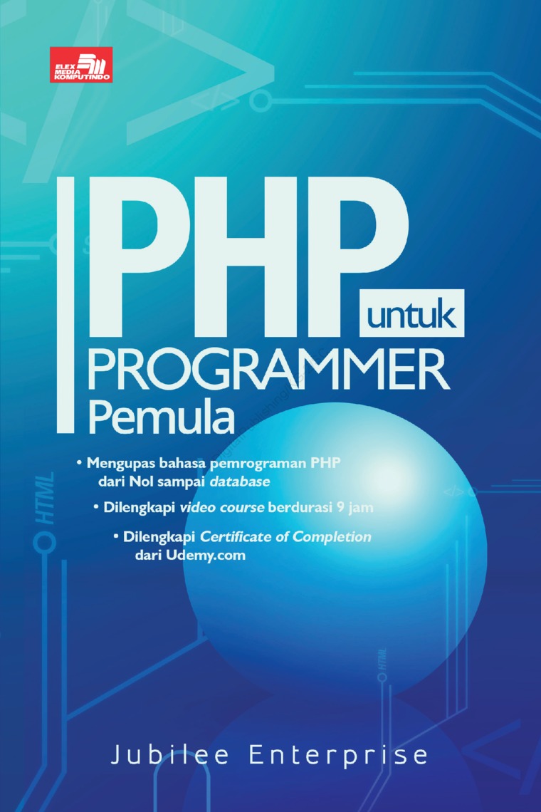 Cover PHP UNTUK PROGRAMMER PEMULA / Jubilee Enterprise