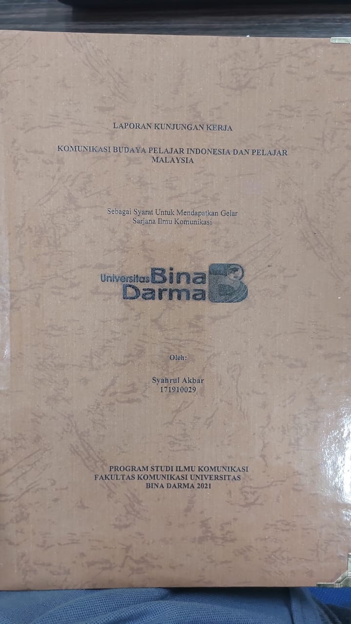 Cover KOMUNIKASI BUDAYA PELAJAR INDONESIA DAN PELAJAR MALAYSIA / SYAHRUL AKBAR