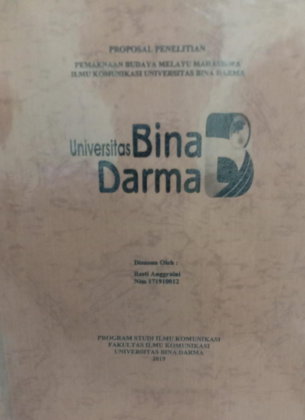 Cover PEMAKNAAN BUDAYA MELAYU MAHASISWA ILMU  KOMUNIKASI BINA DARMA / RESTI ANGGRAINI