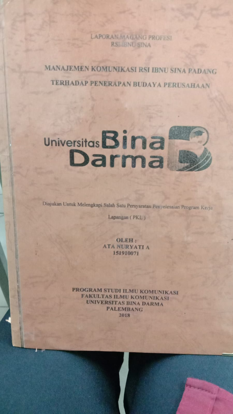 Cover MANAJEMEN KOMUNIKASI RSI IBNU SINA PADANG TERHAADAP PENERAPAN BUDAYA PERUSAHAAN / ATA NURYATI A